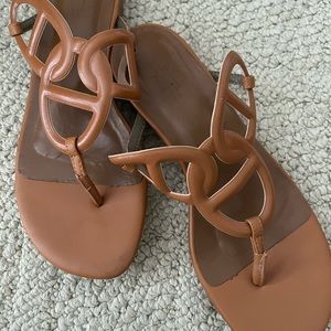 Hermes Paris Beach Leather sandal size 38